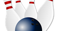 Bowling Ball striking bowling pins