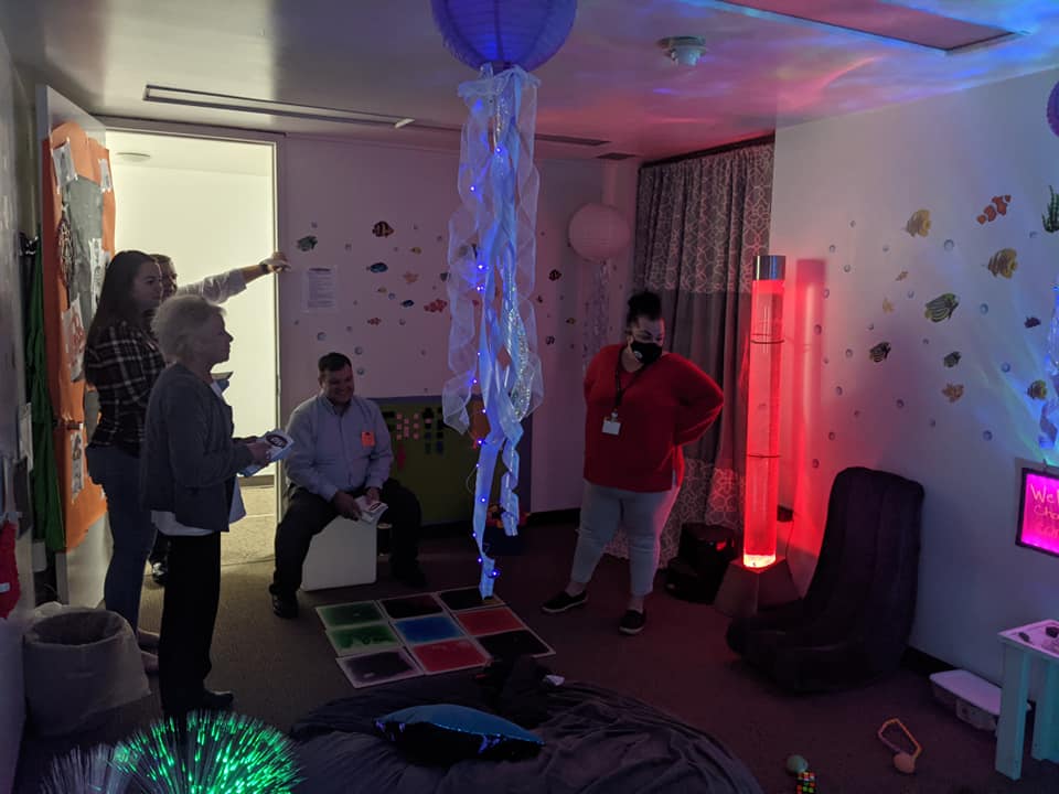 Guests enjoying the Sensory room 