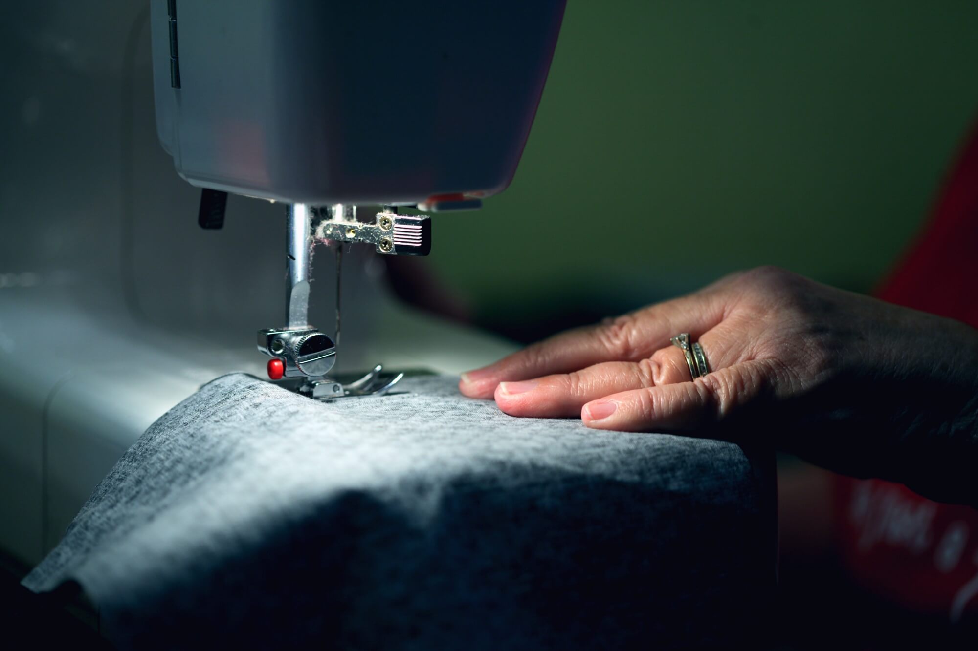 Sewing on a sewing machine