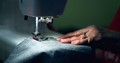 Sewing on a sewing machine