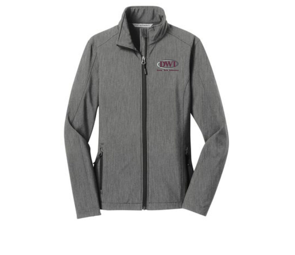 Jacket with DWI logo on the front upper left quarter
